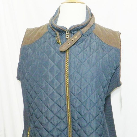 Gallery $108 17123 Women's Night Indigo Quilted Vest Sz 2X NWT! - Picture 3 of 5